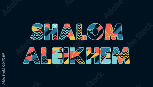 Shalom Aleikhem Concept Word Art Illustration