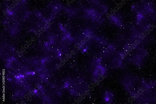 Large cluster of stars. Colorful nebula. Space abstract background © Anna