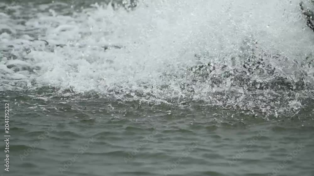 Wastewater treatment turbines are working. Wastewater treatment turbines are working.
