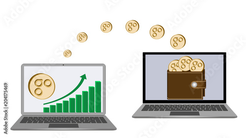 transfer omisego coins from laptop in the wallet