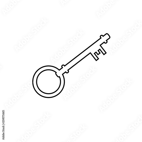 key icon. raster illustration