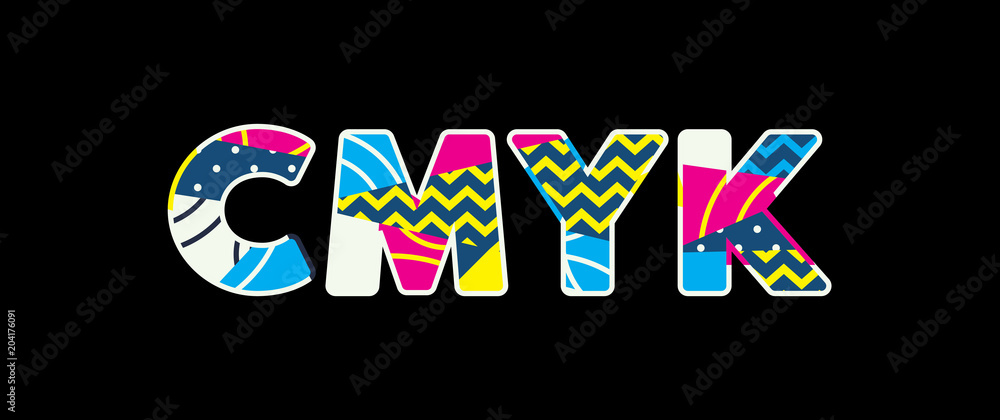 CMYK Concept Word Art Illustration CMYK Concept Word Art Illustration