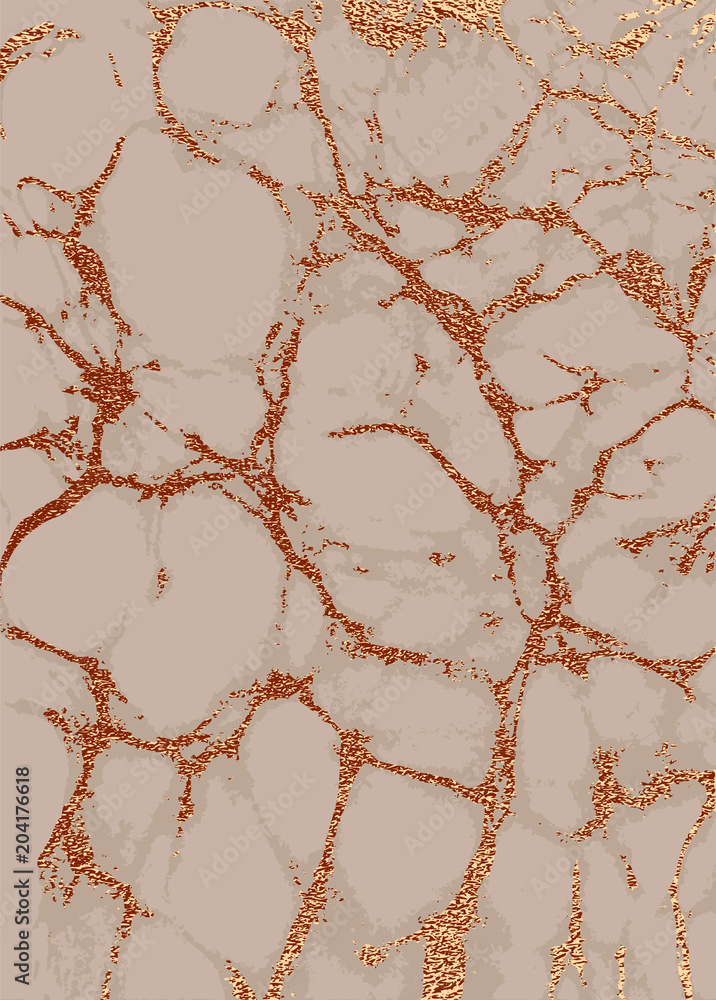 Marble background. Bronze gold texture.