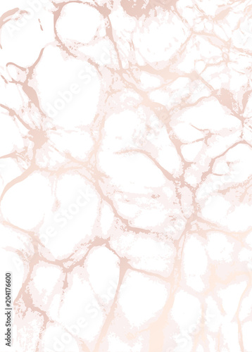 Marble background. Rose gold texture.
