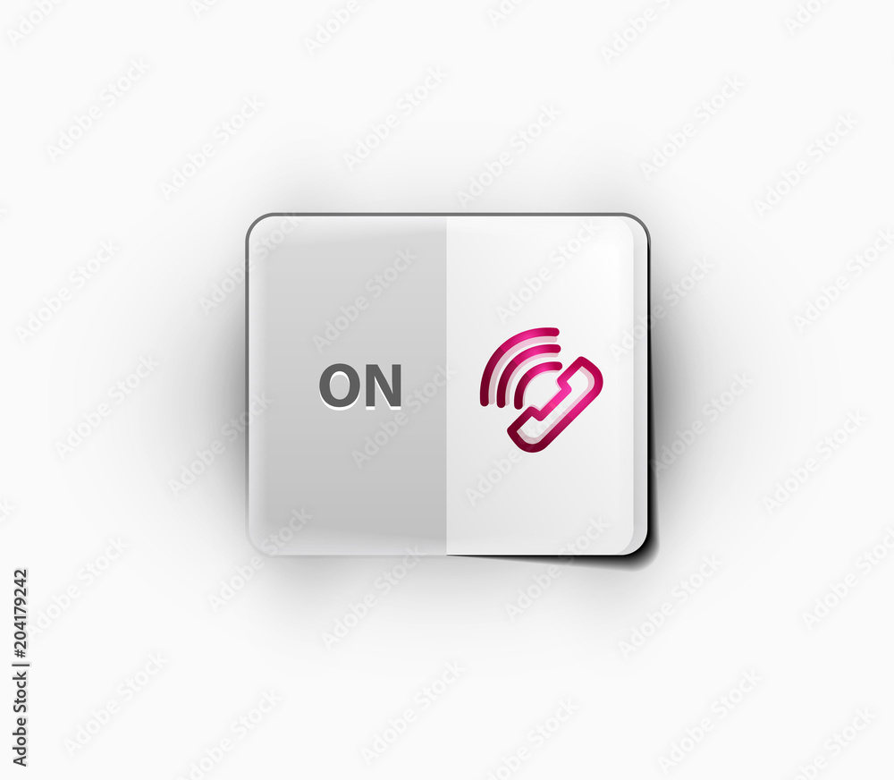 Phone button, call support idea, vector illustration Phone button, call support idea, vector illustration