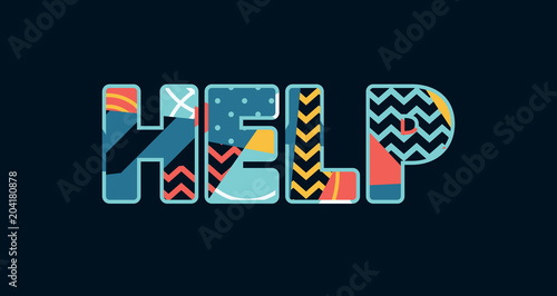 Help Concept Word Art Illustration