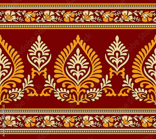 Traditional seamless indian border
