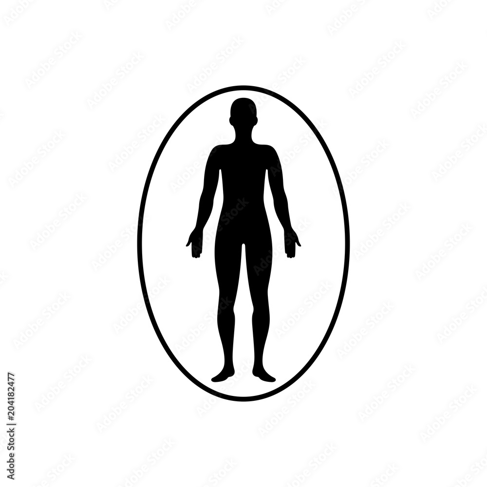 Aura around person icon Stock Illustration