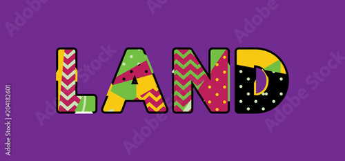 Land Concept Word Art Illustration