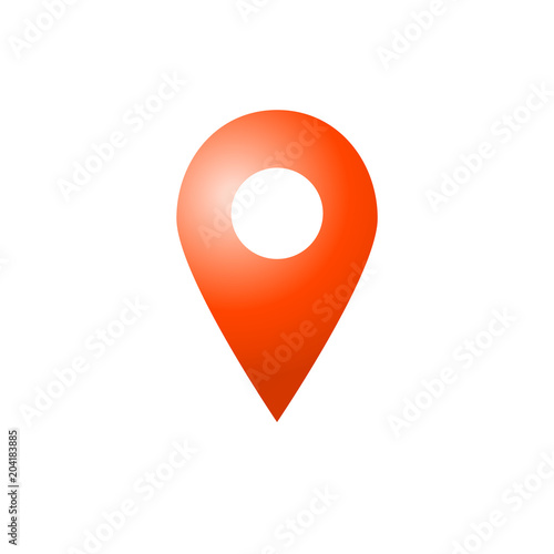 Simple map place pointer icon. Position pin