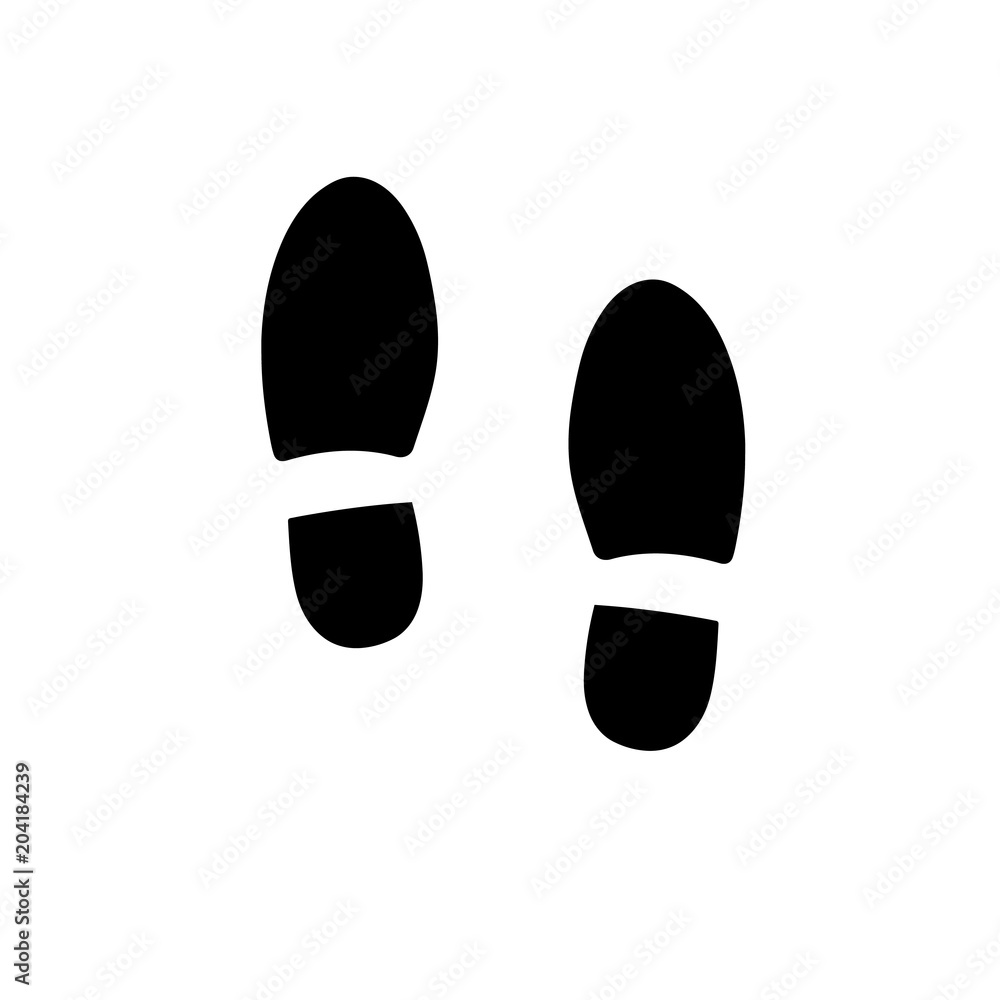 traces of shoes. raster illustration traces of shoes. raster illustration