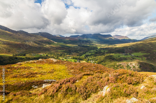 Snowdonia View from top of mountain. photo