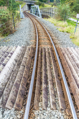 Tracks of narrow gauge railway.