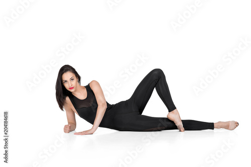 gymnast isolated on white background