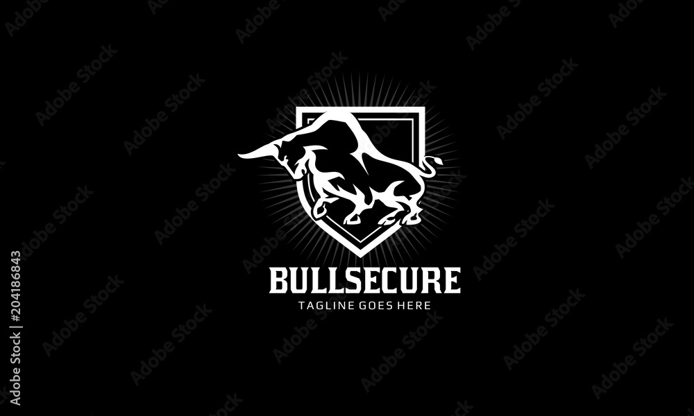 Bull Shield Vector Logo