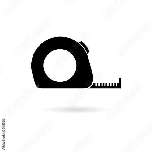 Black Tape measure icon