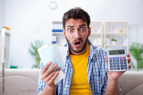 Man angry at bills he needs to pay