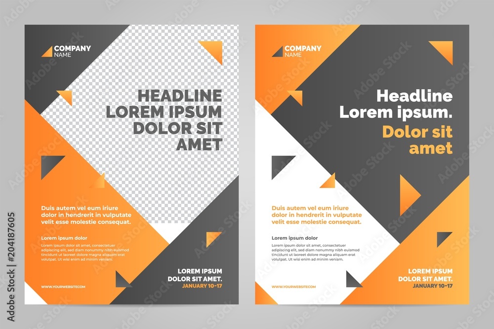 Naklejka premium Business brochure concept flyer design a4 template