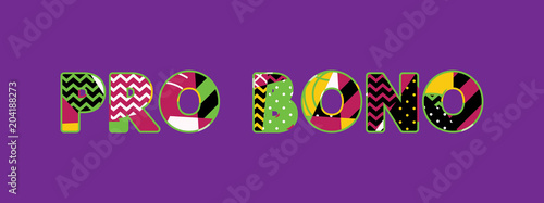 Photography Pro Bono Concept Word Art Illustration