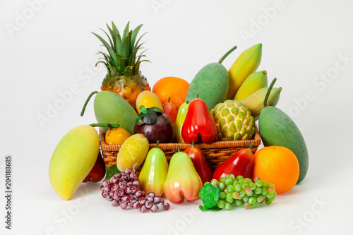 Asian fruit summary  isolated