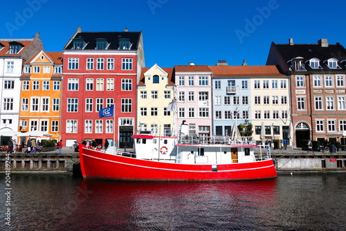 Photography Red boat in Copenhagen