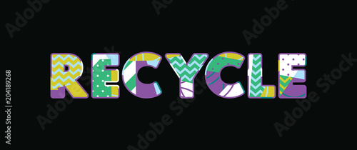 Recycle Concept Word Art Illustration
