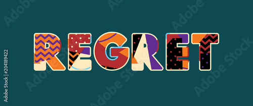 Regret Concept Word Art Illustration