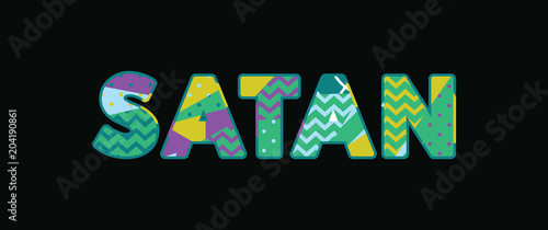 Satan Concept Word Art Illustration