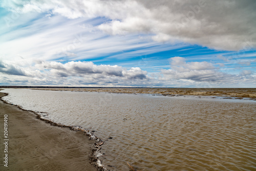 Spring landscape at the Ob reservoir photo