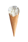 ice cream cone on white  background,clipping path.
