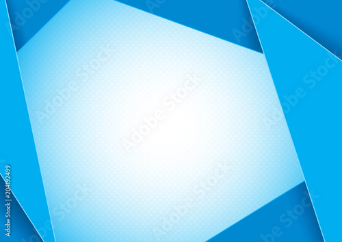Blue Abstract Graphic Background with Geometrical Elements - Modern Illustration for Designs, Website, Visiting Card or Leaflet