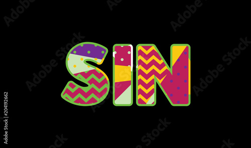 Sin Concept Word Art Illustration