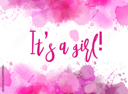 It's a girl watercolor background