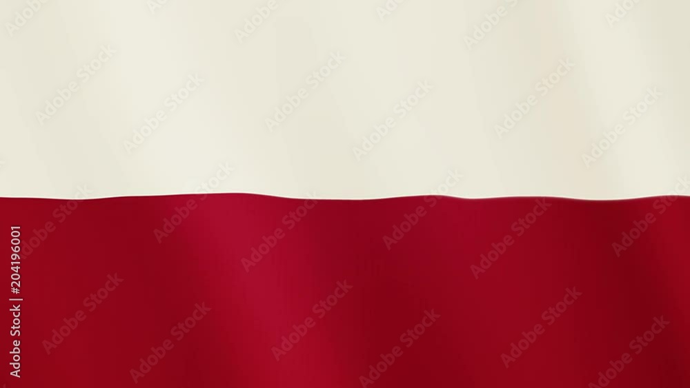 Poland flag waving animation. Full Screen. Symbol of the country. Poland flag waving animation. Full Screen. Symbol of the country.