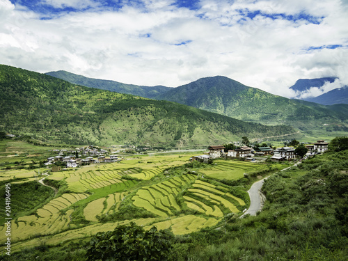 countryside landscape of Bhutan