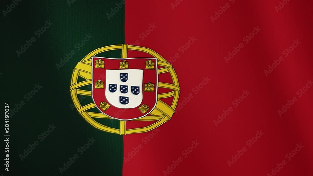 Portugal flag waving animation. Full Screen. Symbol of the country. Portugal flag waving animation. Full Screen. Symbol of the country.