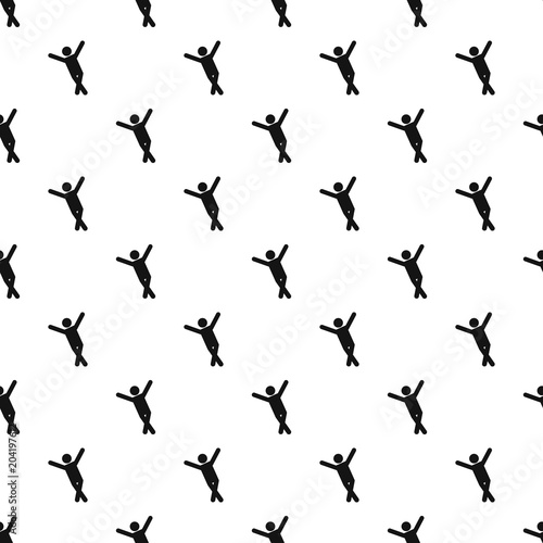 Stick figure stickman pattern vector seamless repeating for any web design © anatolir