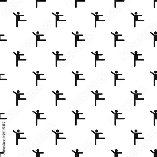 Stick figure stickman pattern vector seamless repeating for any web design © anatolir