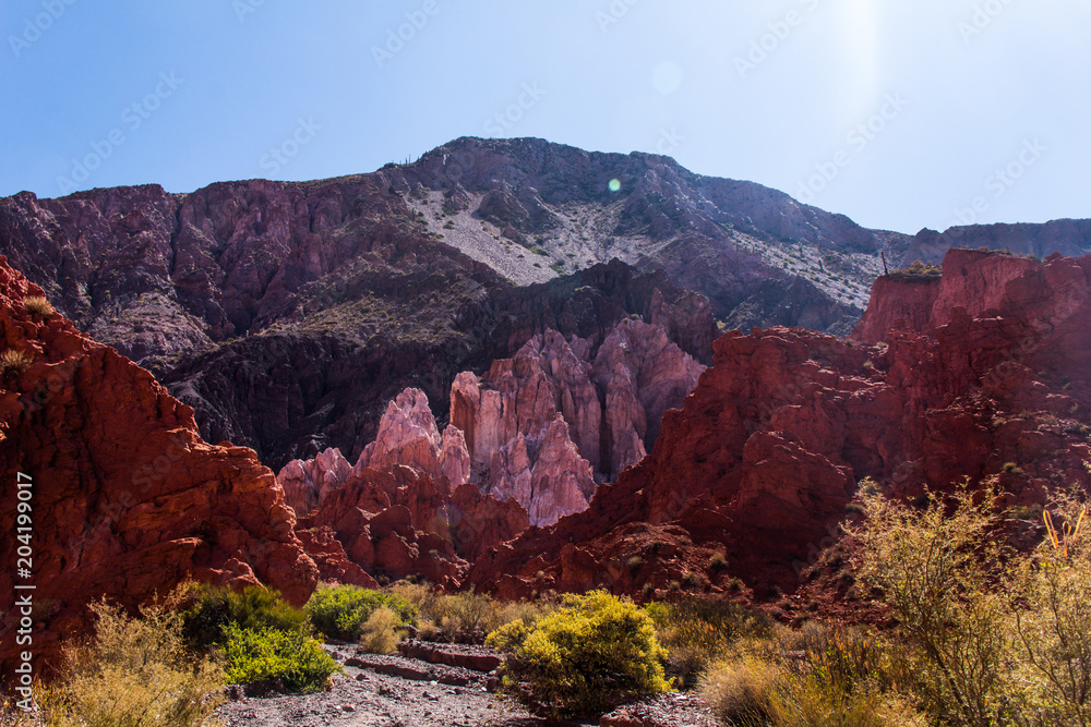 Colorfull Mountains in Quebrada de las Señoritas close to Humahuaca - Salta Province in north of Argentina