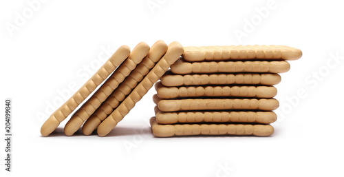 Traditional biscuits isolated on white background