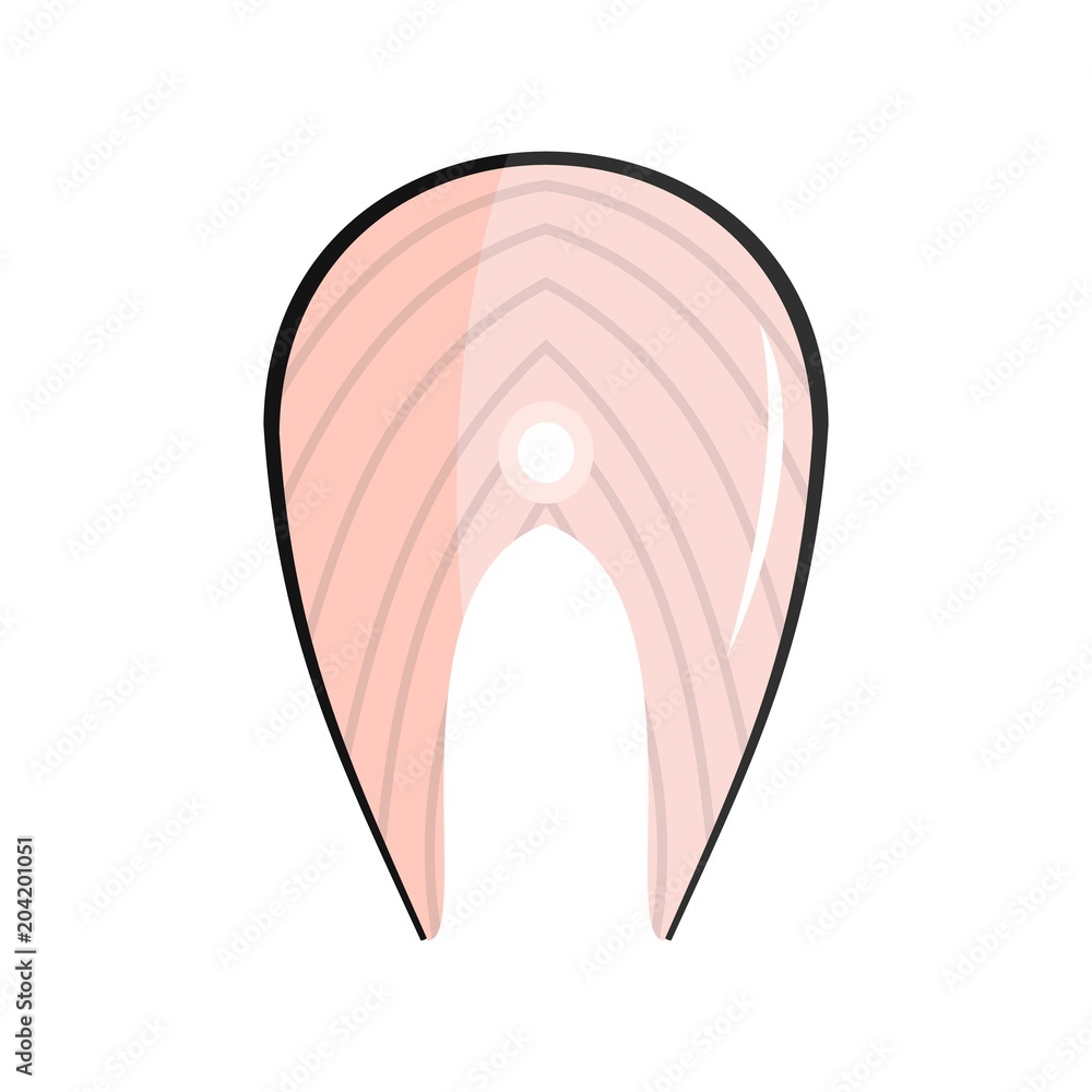 Fish steak icon. Flat illustration of fish steak vector icon for web Fish steak icon. Flat illustration of fish steak vector icon for web