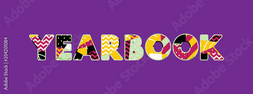 Yearbook Concept Word Art Illustration