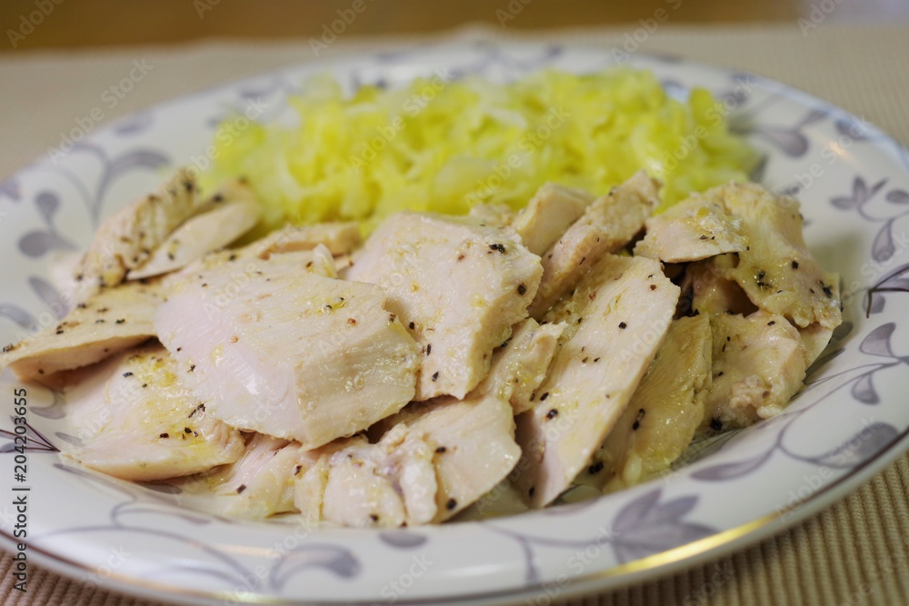 蒸し鶏のドレッシング漬け 蒸し鶏のドレッシング漬け