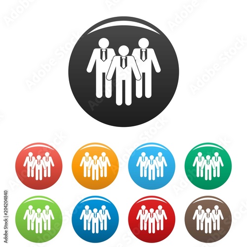 Board directors icon. Simple illustration of board directors vector icons set color isolated on white