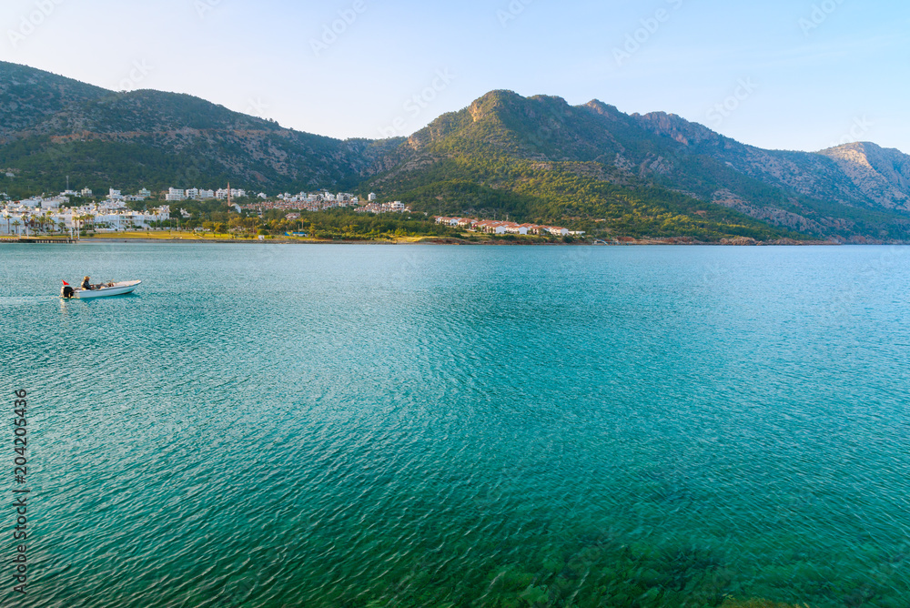 Cape Tisan on the Mediterranean sea coast. Mersin Province. Turkey. Cape Tisan on the Mediterranean sea coast. Mersin Province. Turkey.