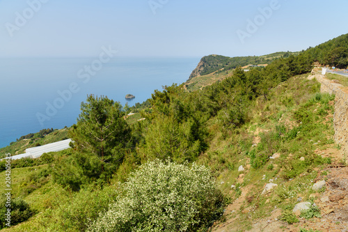 View from the mountains on the Mediterranean sea coast. Turkey photo