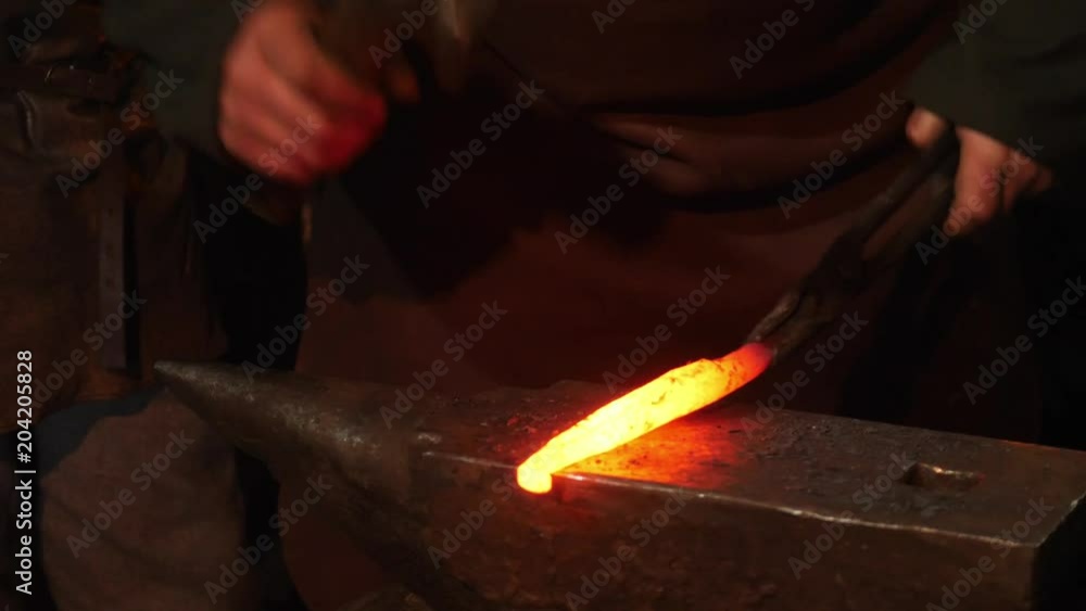 Close-up of the forging process. Close-up of the forging process.