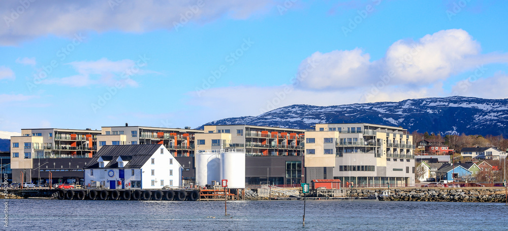 Bronnoysund City view in Northern Norway