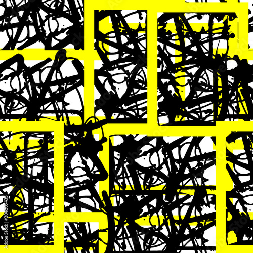 Vector graffiti seamless pattern with abstract colorful bright t