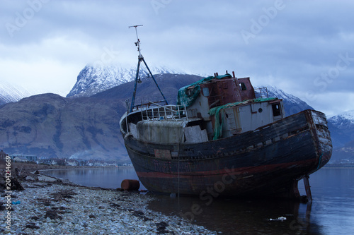 Stranded Old Fishing Boat